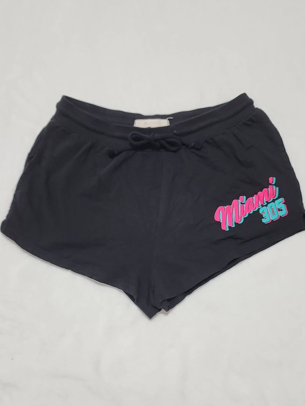 Miami 305 Graphic Black Women’s Lounge Booty Shorts M/L